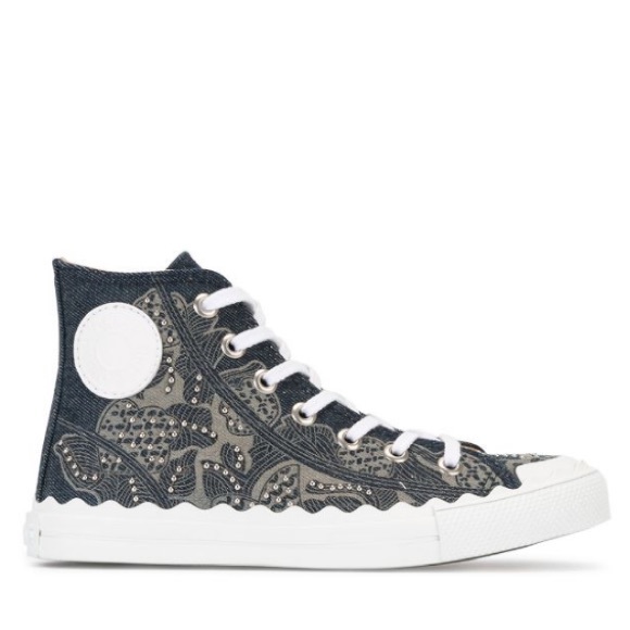 Chloe Shoes - Chloe Kyle Denim Hi-top sneaker NEW